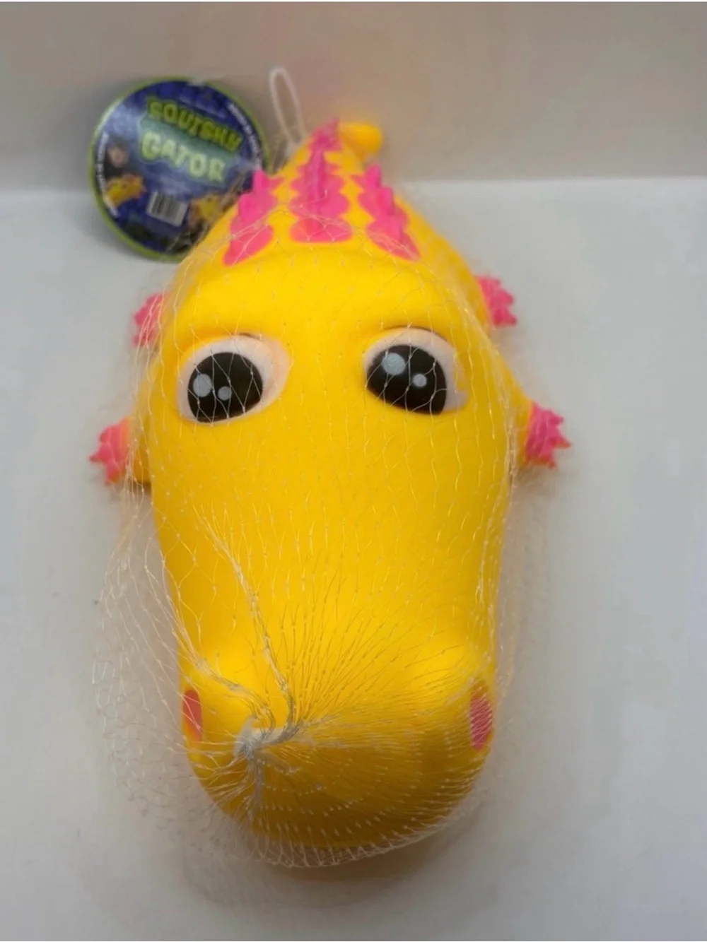 Yellow & Pink Crocodile Bath Toy